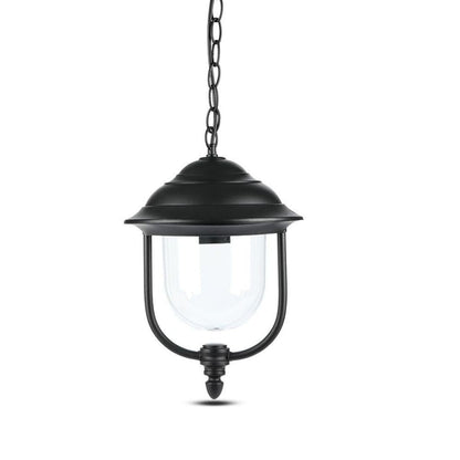 V-TAC LED-Deckenleuchte Laterne E27, L 890mm, Schwarz, IP44, Max. 60W