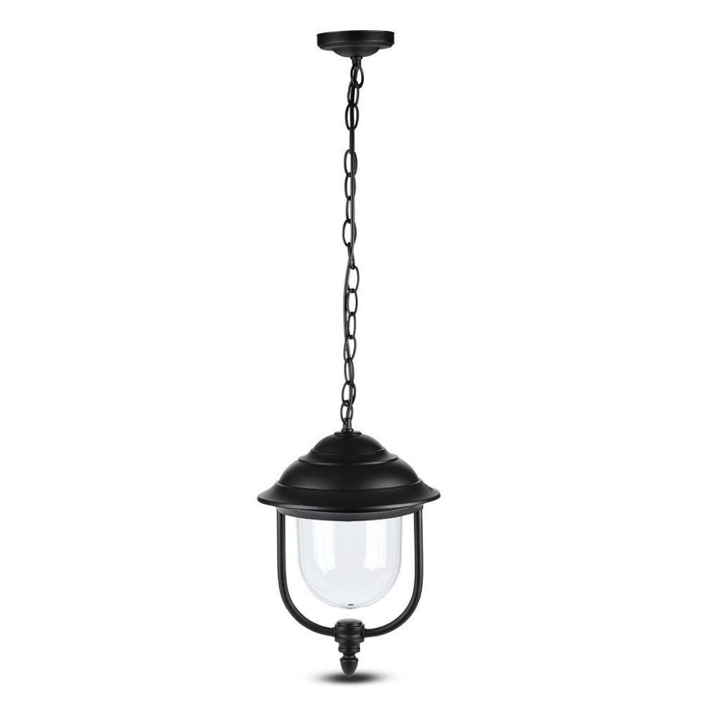 V-TAC LED-Deckenleuchte Laterne E27, L 890mm, Schwarz, IP44, Max. 60W