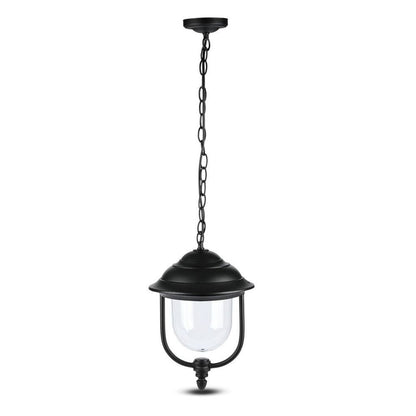 V-TAC LED-Deckenleuchte Laterne E27, L 890mm, Schwarz, IP44, Max. 60W