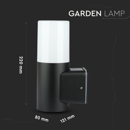 V-TAC LED-Gartenleuchte GU10, H 22cm, Mattschwarz, IP54