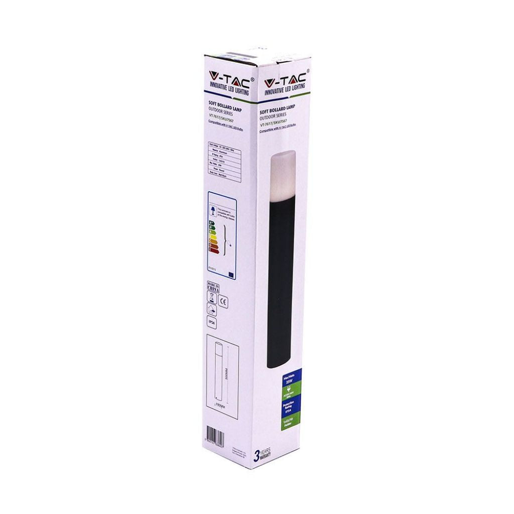 V-TAC Piantana LED da Giardino GU10, H 50cm, Nero Opaco, IP54