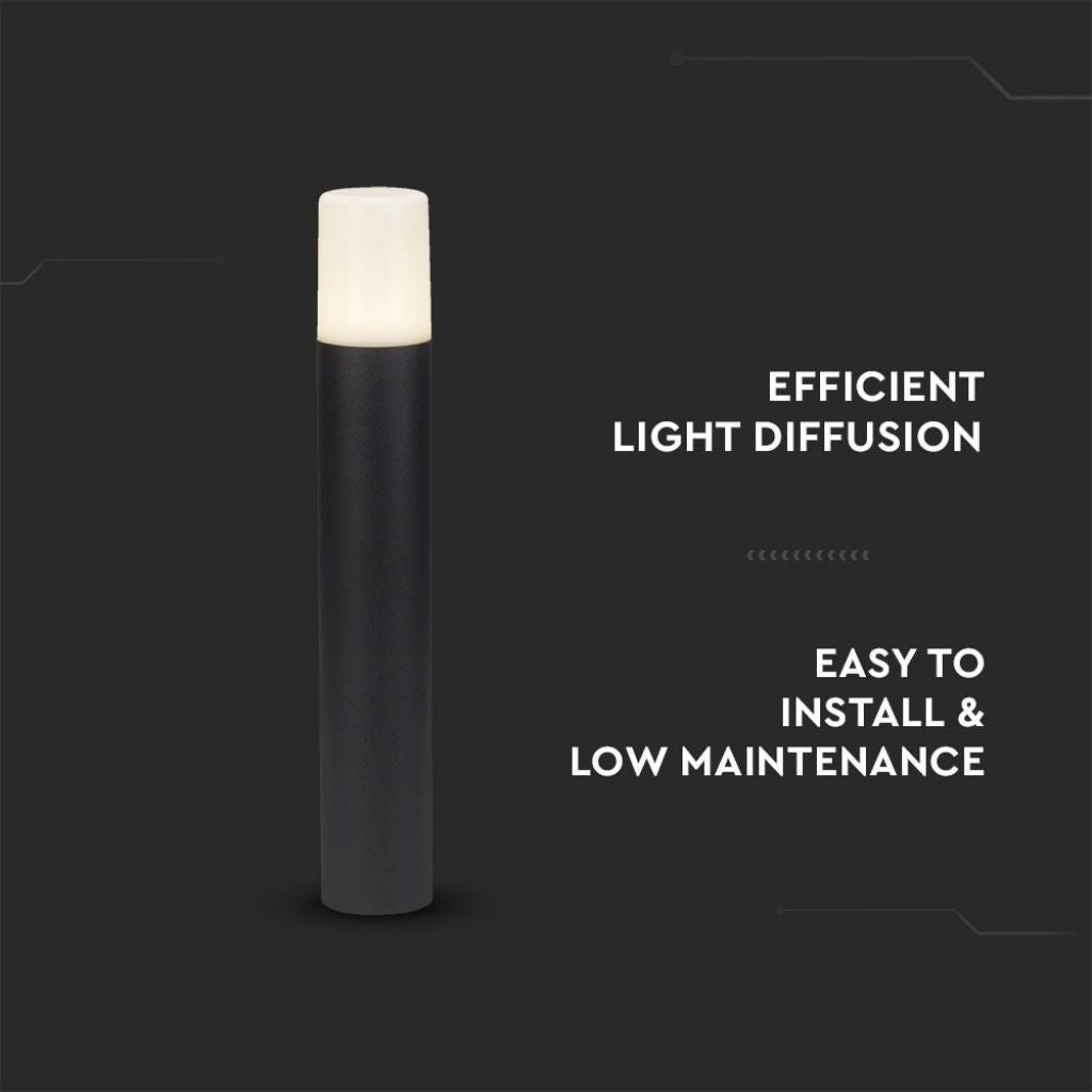 V-TAC Piantana LED da Giardino GU10, H 50cm, Nero Opaco, IP54