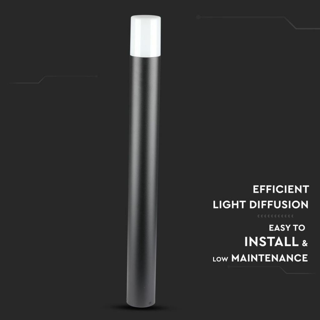 V-TAC Piantana LED da Giardino GU10, H 80cm, Nero Opaco, IP54