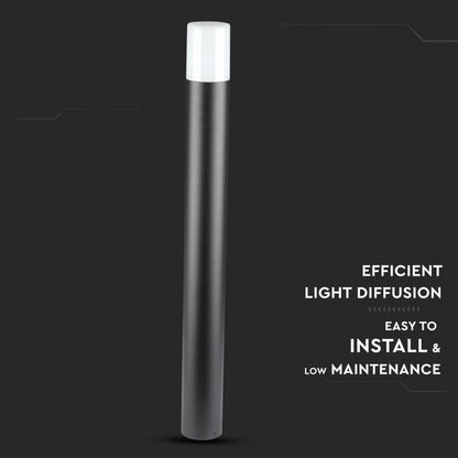 V-TAC Piantana LED da Giardino GU10, H 80cm, Nero Opaco, IP54