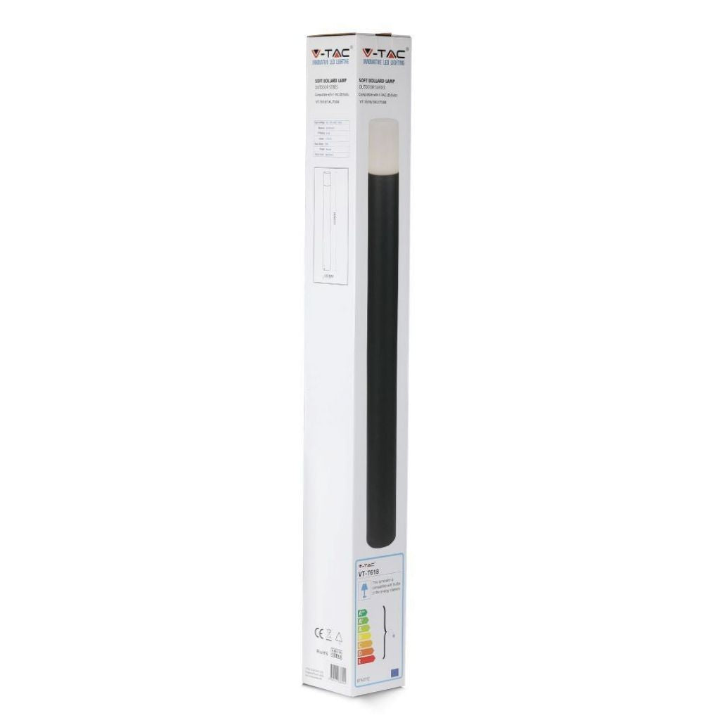 V-TAC Piantana LED da Giardino GU10, H 80cm, Nero Opaco, IP54