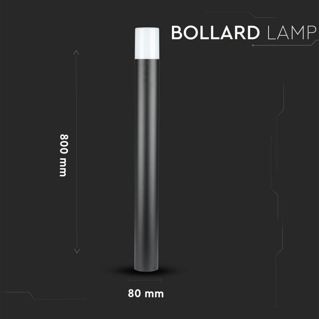 V-TAC Piantana LED da Giardino GU10, H 80cm, Nero Opaco, IP54