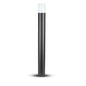 V-TAC GU10 LED Garden Bollard Light, H 80cm, Matt Black, IP54