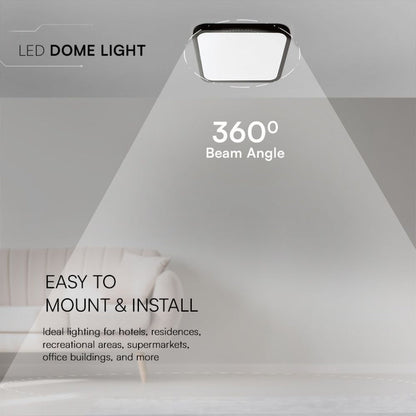 48W Black LED Ceiling Light 420mm IP44 4000K Samsung Chip | V-TAC