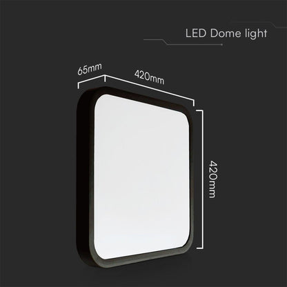 48W Black LED Ceiling Light 420mm IP44 4000K Samsung Chip | V-TAC