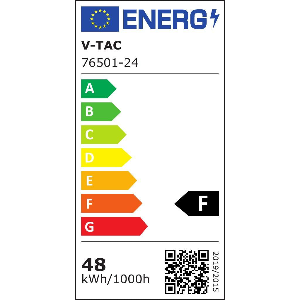 Plafoniera LED 48W Nera 420mm IP44 6500K Samsung Chip | V-TAC