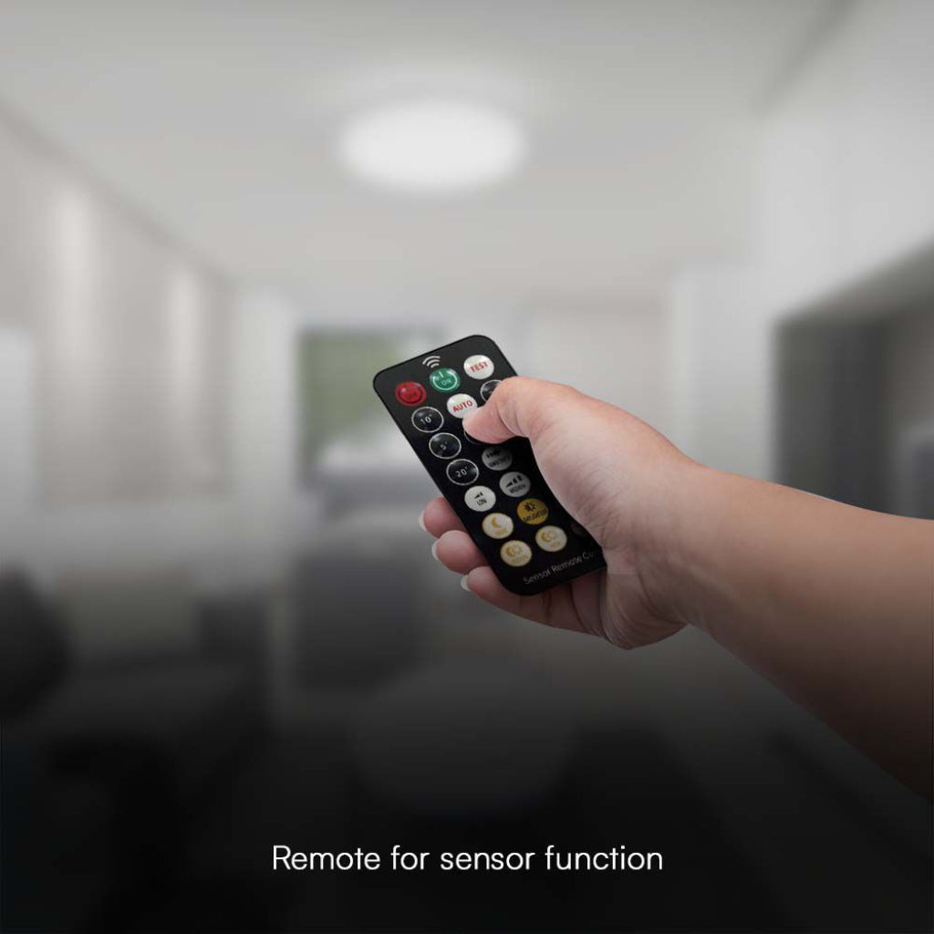 LED Deckenleuchte Rund 18W mit Fernbedienung und Bewegungssensor 6500K IP44