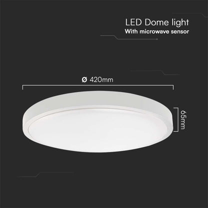 V-Tac Plafoniera LED 36W Rotonda 4000K con Sensore e Telecomando