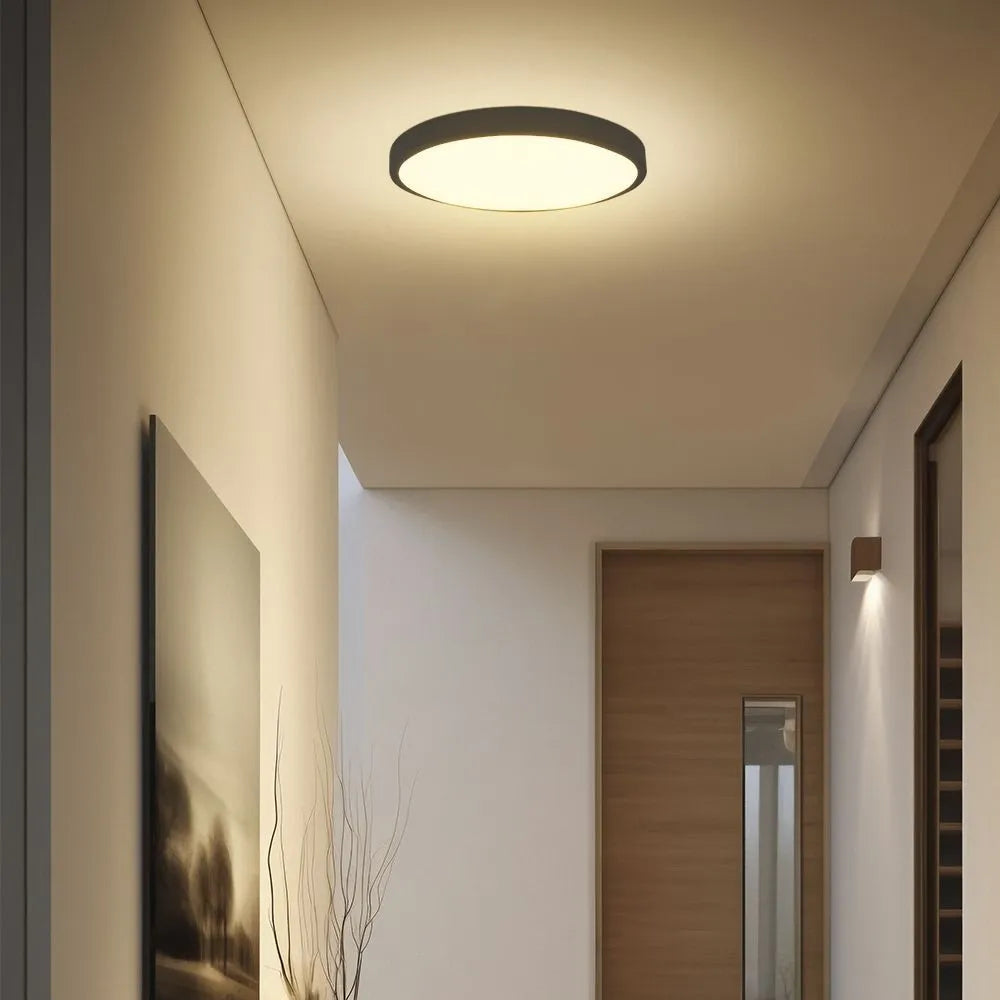 V-TAC LED-Deckenleuchte 18W Ø295mm schwarz – Samsung Chip & Sensor, 4000K