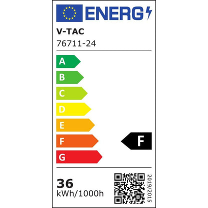 Plafoniera LED V‑TAC 36W rotonda nera – 4000K, sensore e telecomando