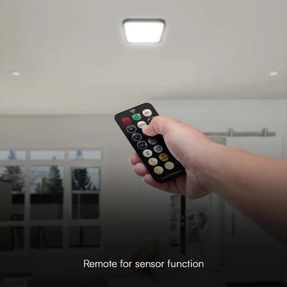 V-TAC LED-Deckenleuchte, 18 W, quadratisch, schwarz – Samsung Chip, Sensor + Fernbedienung