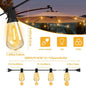 30.5m ST38 LED String Lights - Dimmable Shatterproof Edison Bulbs for Outdoor Use
