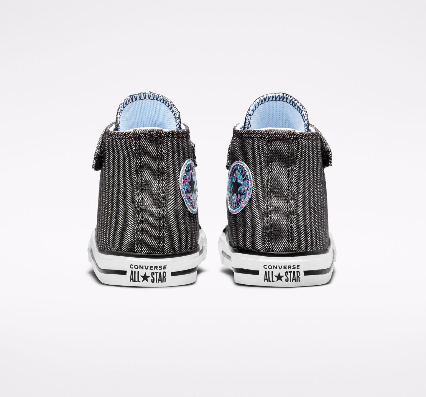 Converse scarpa sneakers da bambina Chuck Taylor All Star Easy-On Glitter 772877C nero bianco