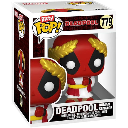 Funko Bitty Pop! Deadpool Dinopool/Deadpool Barista/Römischer Senator 4er-Pack Mystery