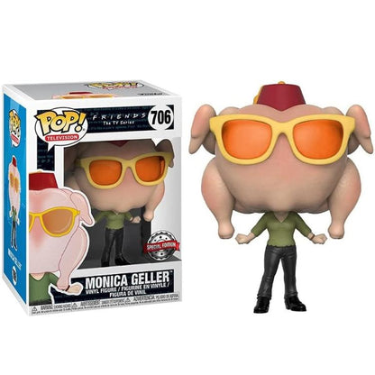 Funko Pop & Tee Friends : Monica W/ Turkey | Action Vinyl Figure + T-Shirt (L)