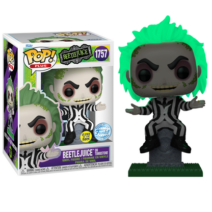Funko Pop! Plus - Beetlejuice (1757) Beetlejuice auf Grabstein Special Glow 9cm