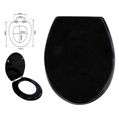 COPRIWATER UNIVERSALE NERO TINTA UNITA MDF RESISTENTE CERNIERE ACCIAIO WC BAGNO