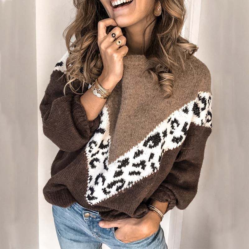 Maglione autunnale per donna a girocollo, Pullover