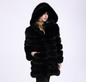 Women's faux leather padded winter jacket