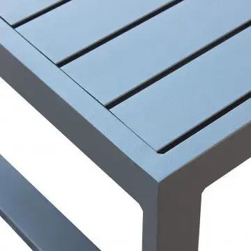 Tavolino quadrato Cuba 45 x 45 con struttura in alluminio verniciato