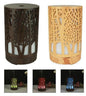 AROMA DIFFUSER ESSENTIAL OILS 7 LED ULTRASONIC AROMATHERAPY WOOD CHROMOTHERAPY