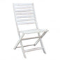 Serena white acacia wood armless chair