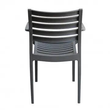 Stapelbarer Sessel Eveline aus Polypropylen – Maße: 58,5x55,2x84cm
