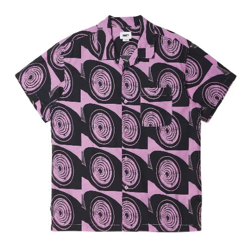 Obey Camicia Uomo Manica Corta Rosa Multi Lankershim - 181210369