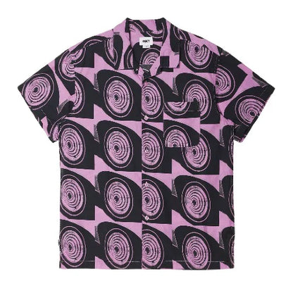 Obey Camicia Uomo Manica Corta Rosa Multi Lankershim - 181210369