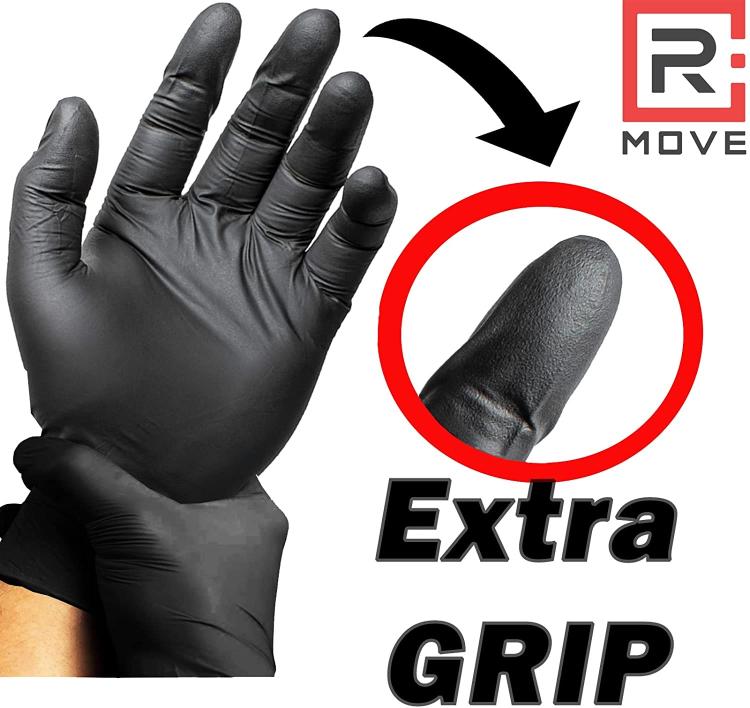 Guanti In Nitrile Monouso 100Pz Ultra Resistenti Lavoro Industria Meccanici Tg.S