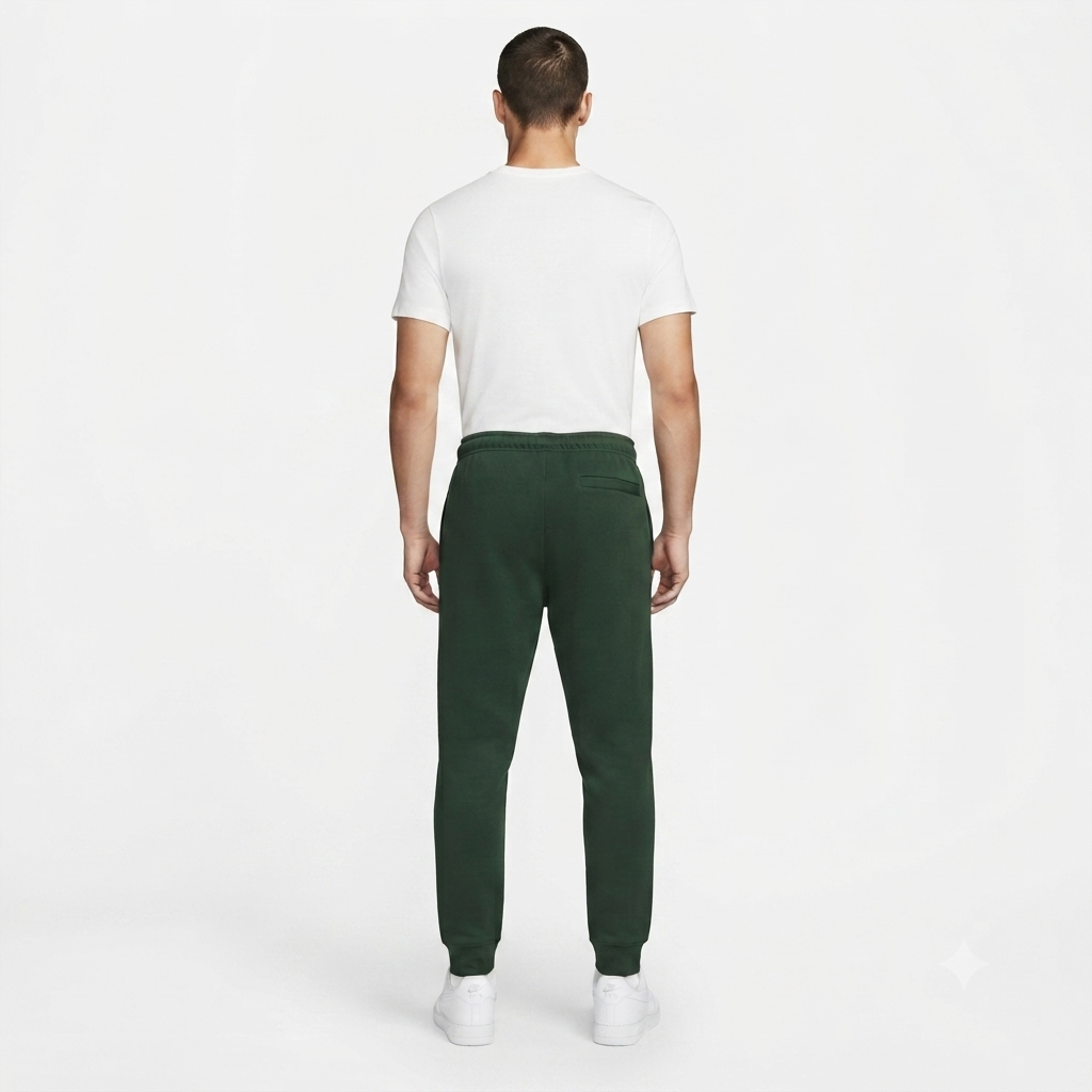 Nike pantalone sportivo uomo in cotone felpato Sportswear Club FN3787-323 verde