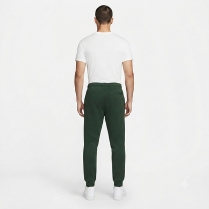 Nike pantalone sportivo uomo in cotone felpato Sportswear Club FN3787-323 verde