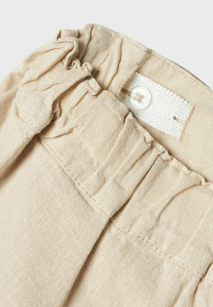 name it Pantaloncino Casual Bimba NMFFALINNEN 13240516 Beige | 2-7 Anni