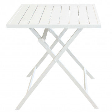Klapptisch Alabama 70 x 70 mit weißem Aluminiumgestell
