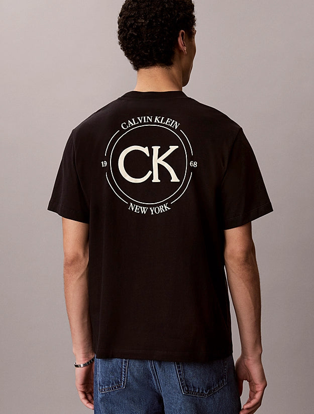 Calvin Klein T-shirt Uomo April Graphic LV04RE825G UB1 Nera Cotone