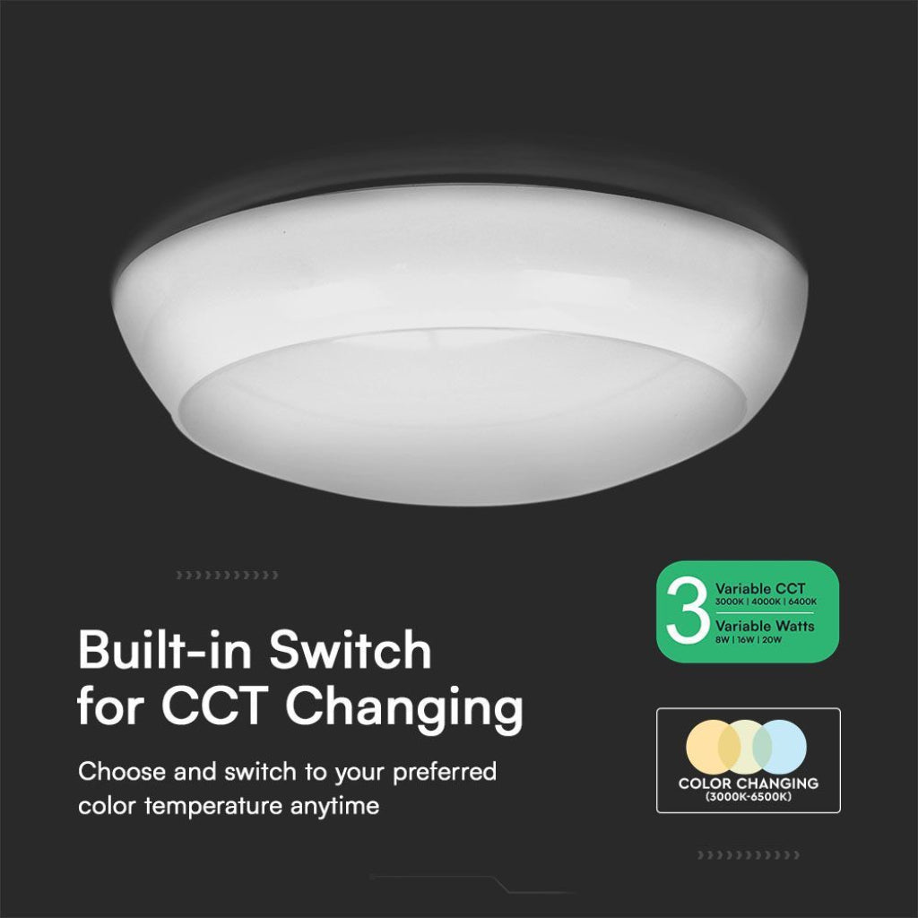 Plafoniera LED Rotonda 20W Samsung 3in1 IP65 120 lm/W Bianco