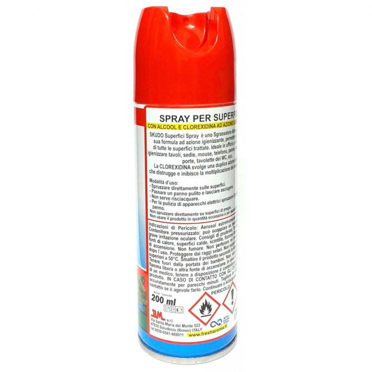 Skudo Spray Oberflächenreiniger mit Alkohol Chlorhexidin Entfetter Hygienisierender Raumreiniger