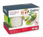 Galileo Oval Food Carrier 2 Tiers Green/White Lunch Box