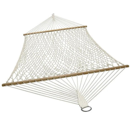 Hängematte Klassisch Netzseil Baumwolle Holzstab 80x200 Garten Camping