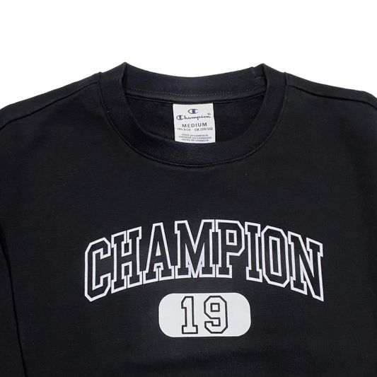 Champion tuta sportiva da ragazza con felpa girocollo Legacy Heritage 404834 KK001 nero