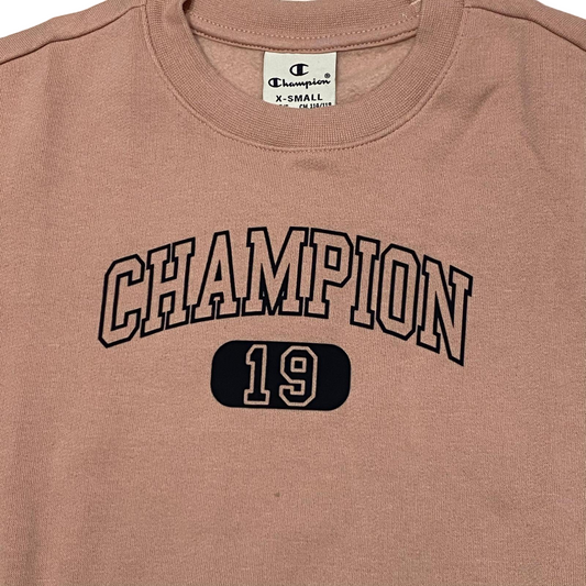 Champion tuta sportiva da ragazza con felpa girocollo Legacy Heritage 404834 PS124 rosa-blu