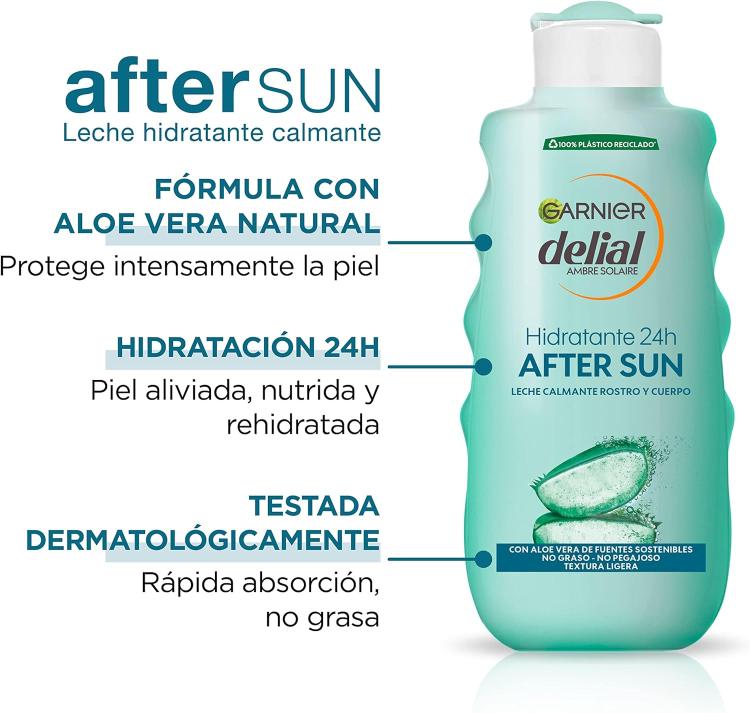 Garnier Ambre Solaire After Sun Beruhigende Feuchtigkeitsmilch mit Aloe Vera 200ml