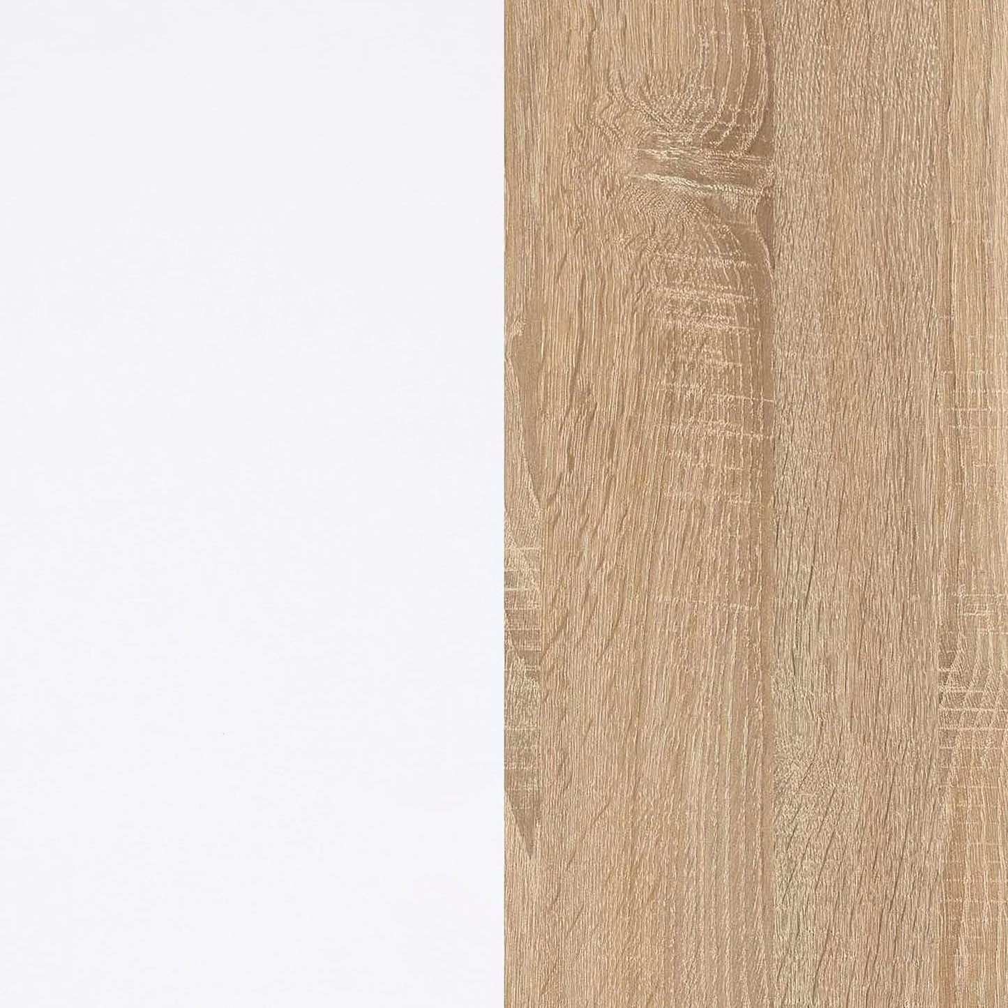Mobile soggiorno Essenzial LED - 260x185x42 cm, bianco lucido/canadian