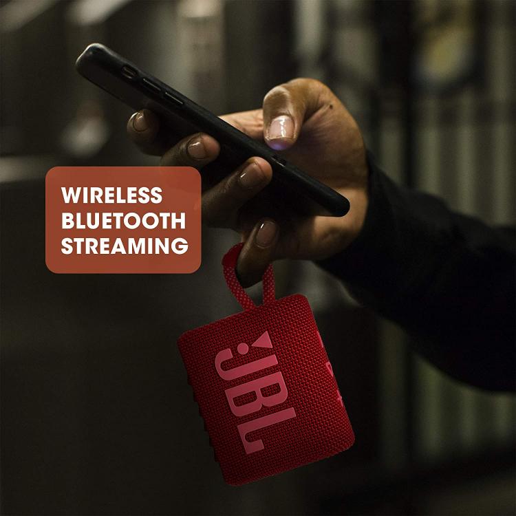 JBL Go 3 Bluetooth-Lautsprecher Tragbarer USB-Lautsprecher Wasserdicht IP67 -R