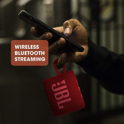 JBL Go 3 Bluetooth-Lautsprecher Tragbarer USB-Lautsprecher Wasserdicht IP67 -R