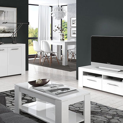Tavolinetto Apribile Bianco Artik 102x50x43 cm con Spazio Interno